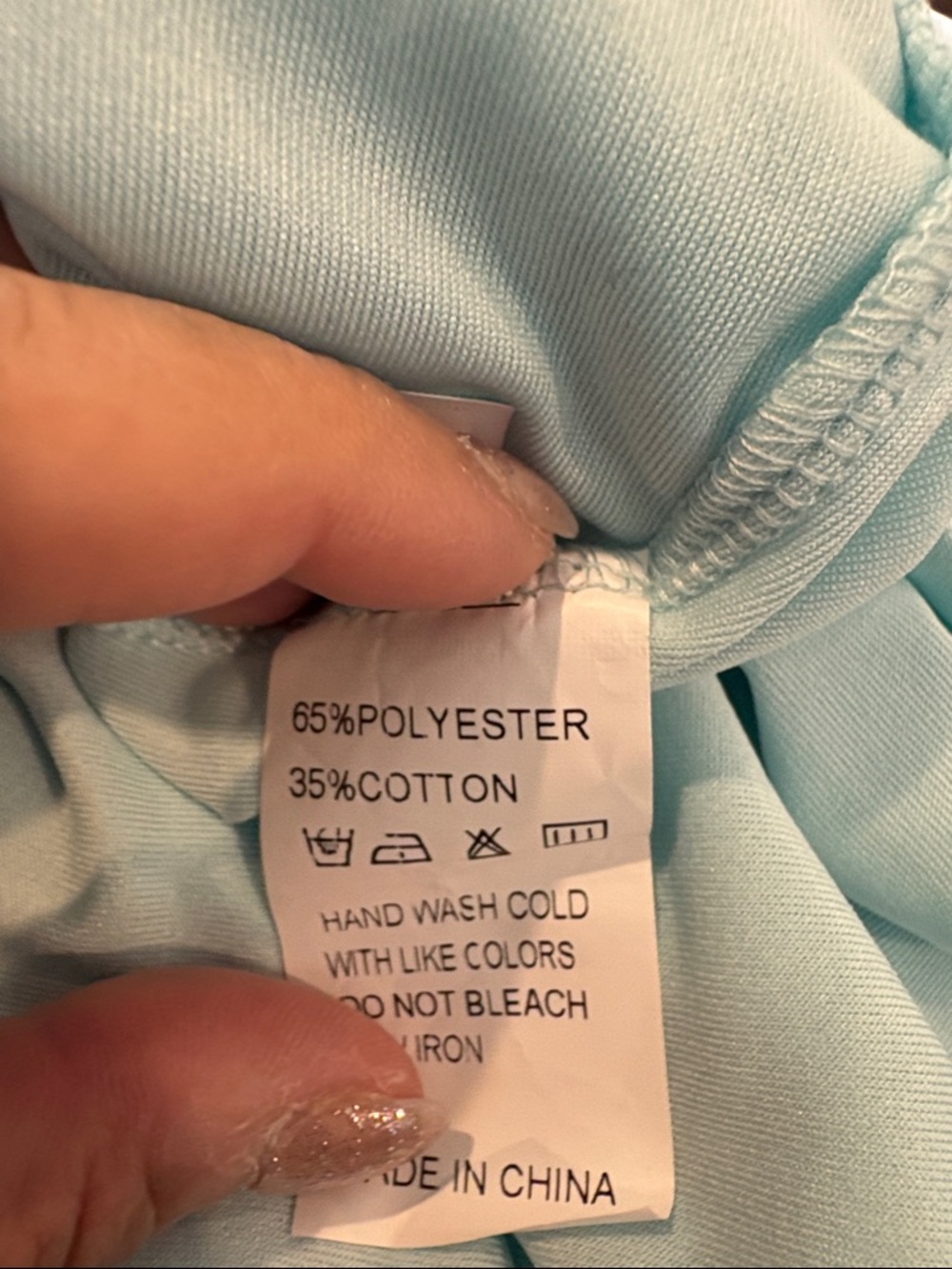 Mint Green Ruched Midi Dress - Women sz Large - Picture 6 of 6